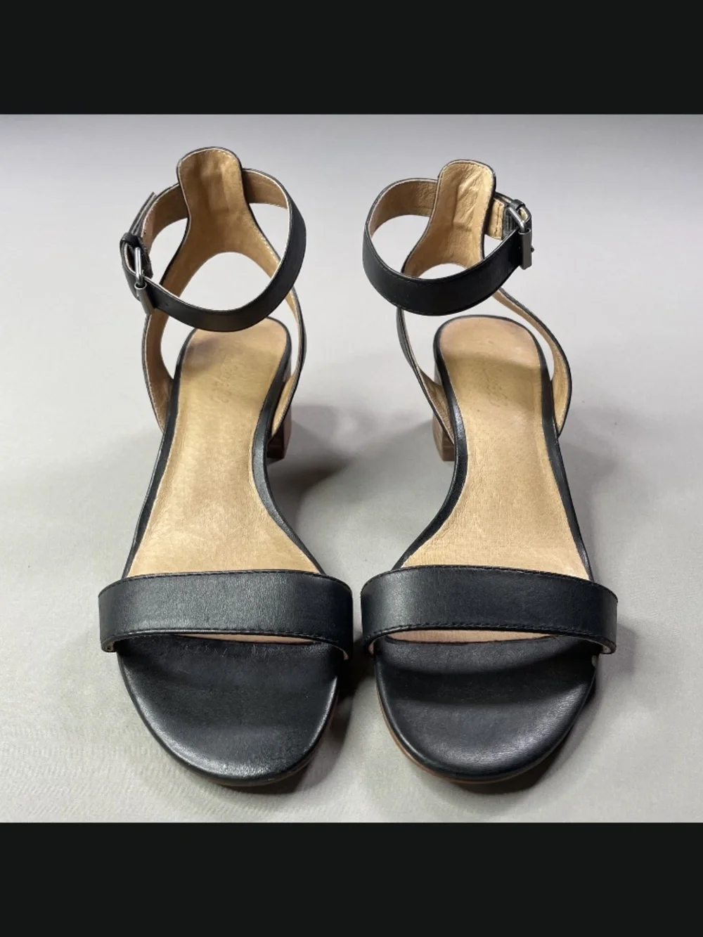 Madewell Shoes Womens 8.5 black brown leather block heel sandals boho indie
